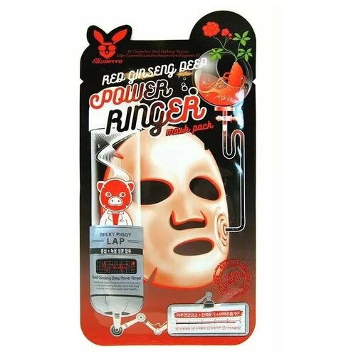 Купить Маска тканевая для лица Elizavecca Маска тканевая для лица с красным женьшенем - Red ginseng deep power ringer mask, 23мл