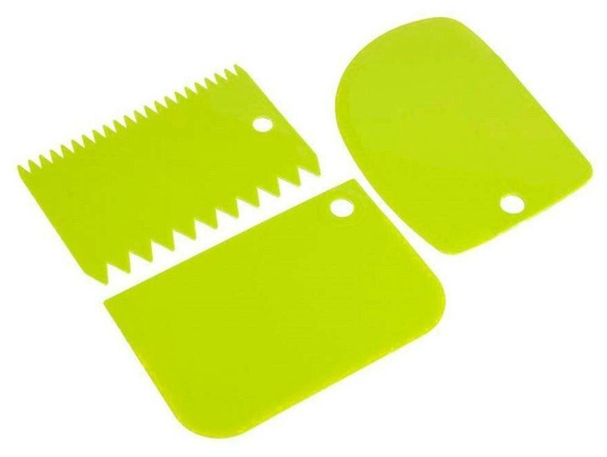 фото Набор кондитерских шпателей для выравнивания торта 3 шт, салатовый