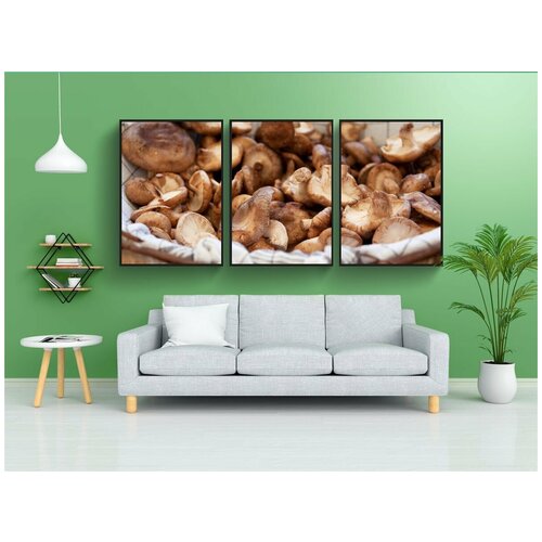 фото Модульный постер "корзина, браун, кухня" 180x90 см. из 3х частей в тубусе, без рамки lotsprints