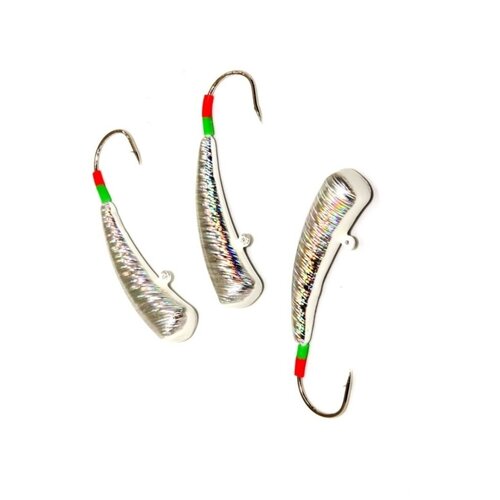 Набор из трех мормышек ХОК банан фосфор #10гр. # 20гр. # 30 гр.