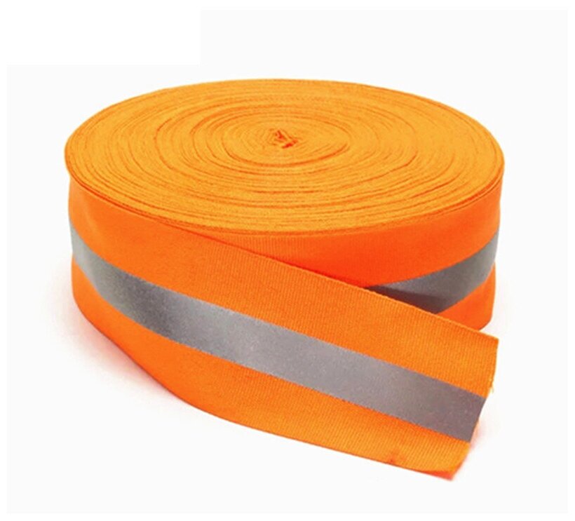 Светоотражающая тканевая лента REFLECTIVE FABRIC TAPE 50MM X 5M SAFETYSTEP цвет: оранжевый