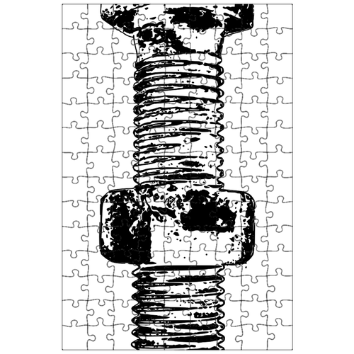 фото Магнитный пазл 27x18см."болт, орех, винт" на холодильник lotsprints