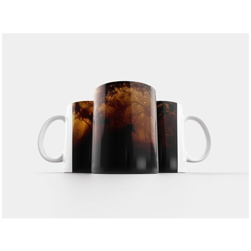 фото Кружка "лес, деревья, ночь" 320 мл lotsprints