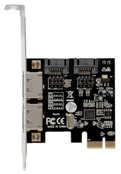 Контроллер Exegate EXE-501 PCI-E 2.0, SATA3 6Gb/s, 2 int+2 ext (OEM) EX283707RUS