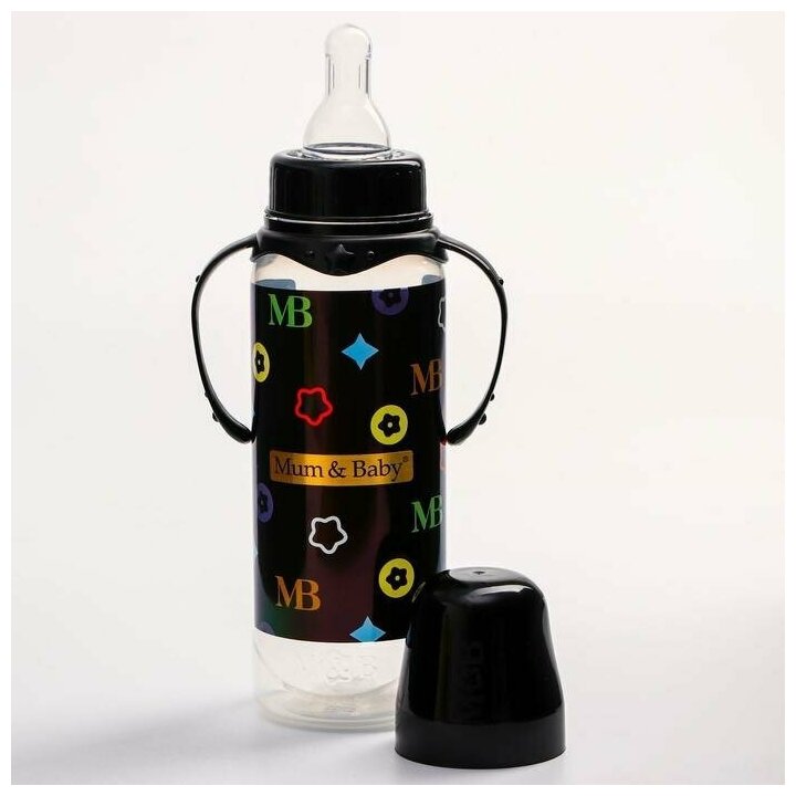 Бутылочка для кормления MB, 250 мл, цилиндр, с ручками - фотография № 4