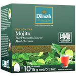 Чай черный Dilmah Mojito со вкусом лайма и мяты, пакетированный - изображение