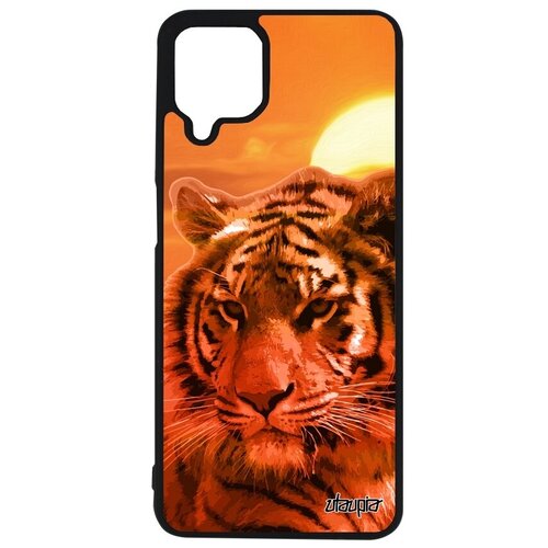 фото Противоударный чехол на телефон // galaxy a12 // "царь тигр" охота свирепый, utaupia, оранжевый