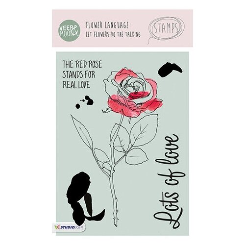 Купить Набор прозрачных штампов Stamp Clear VEER & MOON Язык цветов: Роза, Efco