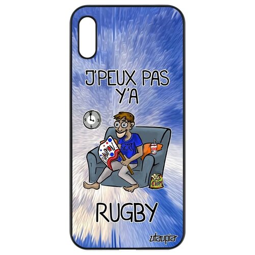 фото Защитный чехол на телефон // honor 8a // "не могу - смотрю регби!" повод игра, utaupia, голубой