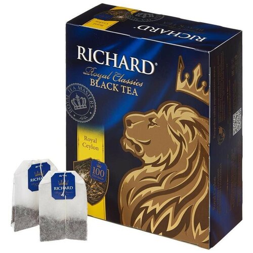 Чай Richard Royal Ceylon черный сашет 2гx100пак 61066, 13936
