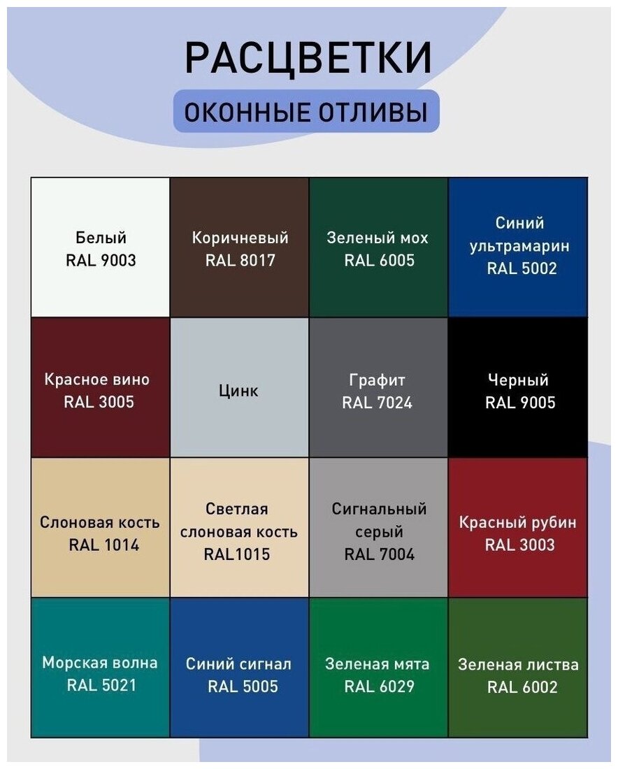 Отлив оконный (цокольный) металлический сложный ширина 80 мм длина 1250 мм коричневый RAL 8017 (Комплект 5 шт.) - фотография № 3