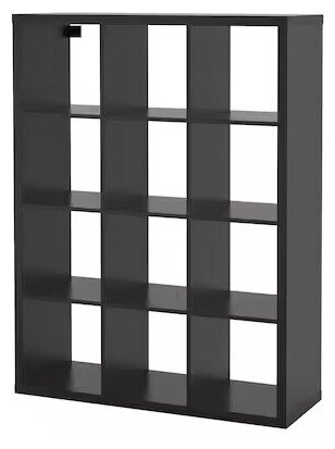 KALLAX каллакс FORA Мебель Стеллаж модульный, 112х39х147, вес 67 кг, цвет Черный
