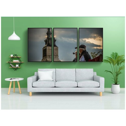 фото Набор модулных постеров для интерьера "пара, пожилой, парк" 60x90 см. в тубусе, без рамки lotsprints