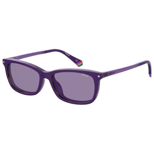 Солнцезащитные очки Polaroid, прямоугольные, для женщин, фиолетовый