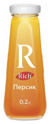 Нектар Rich Персик, в стеклянной бутылке, 0.2 л, 12 шт. - фотография № 3