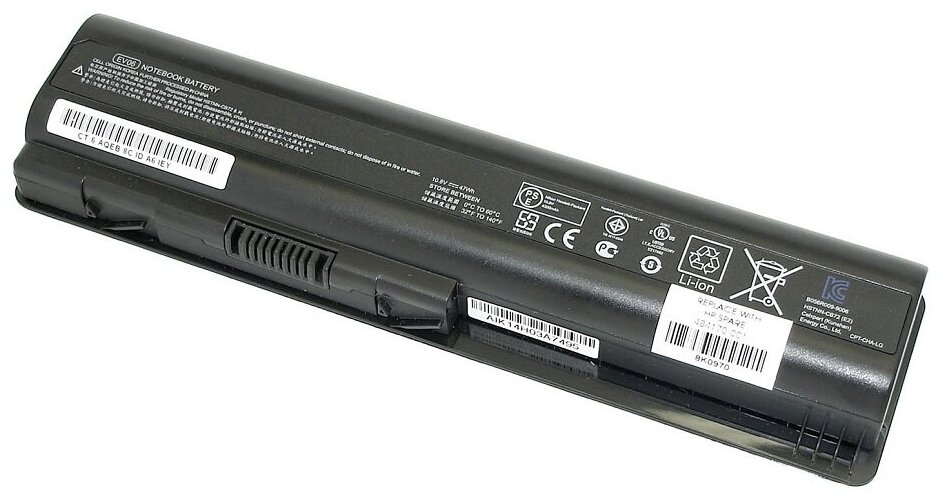 Аккумуляторная батарея для ноутбука HP Pavilion DV4 Compaq CQ40 (HSTNN-CB72) 47Wh черная