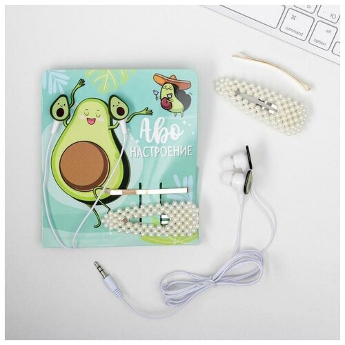 Наушники и заколки для волос на открытке Аво настроение 11 х 208 см 45800₽