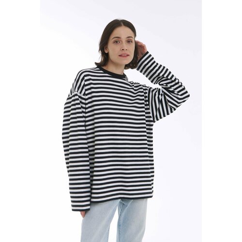 Лонгслив 8SORELLE, размер L, белый, черный