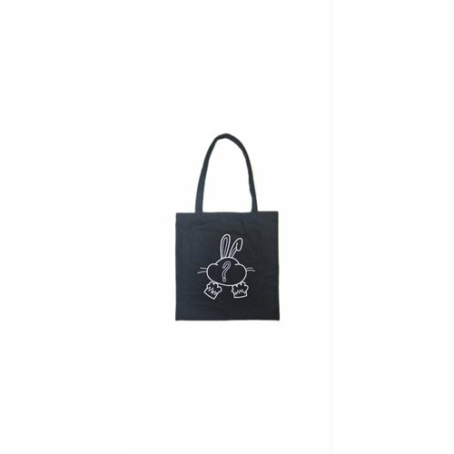 Сумка шоппер KOD Bunny-collection shopper-s-voprosom, фактура зернистая, черный