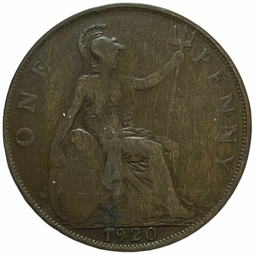 1931 монета великобритания 1931 год 1 2 пенни георг v медь vf Великобритания 1 пенни 1920 г. (Лот №2)