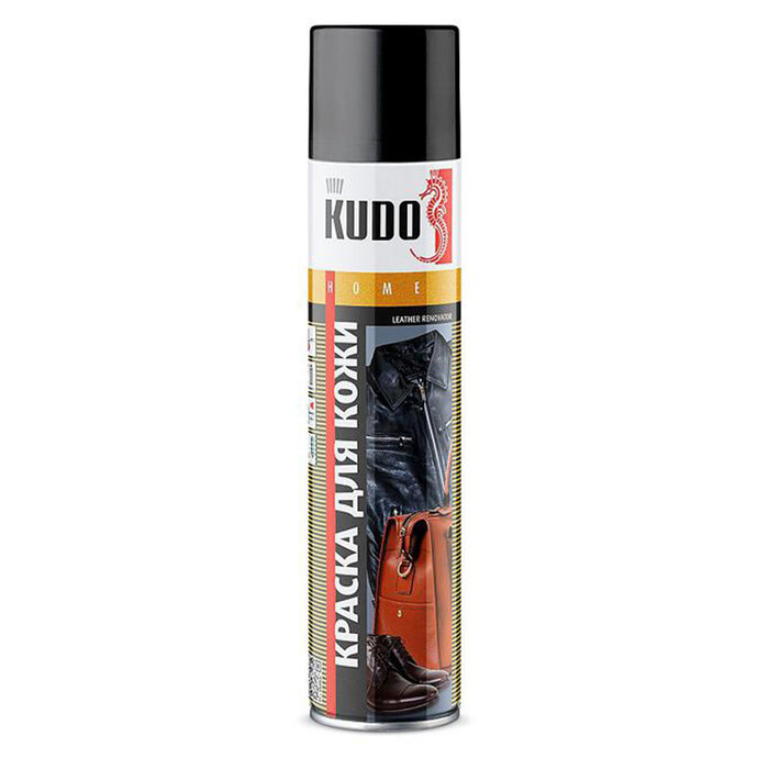 Краска для гладкой кожи KUDO, коричневая, аэрозоль, 405 мл KU-5242 (комплект из 3 шт)