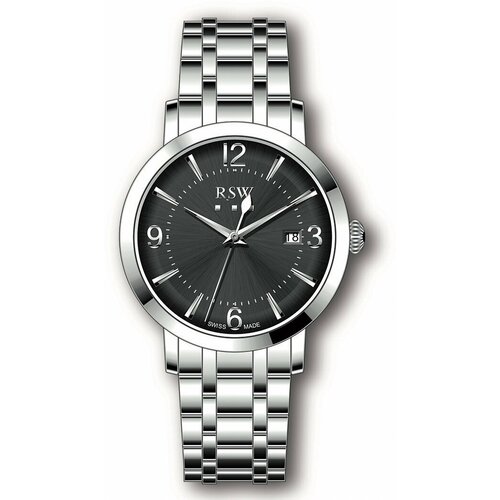 Наручные часы RSW, серебряный, черный