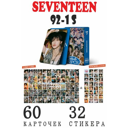 Карточки ломо к-поп со стикерами 85pcs set kpop seventeen character stickers cartoon seventeen fashion cute k pop 17 sticker