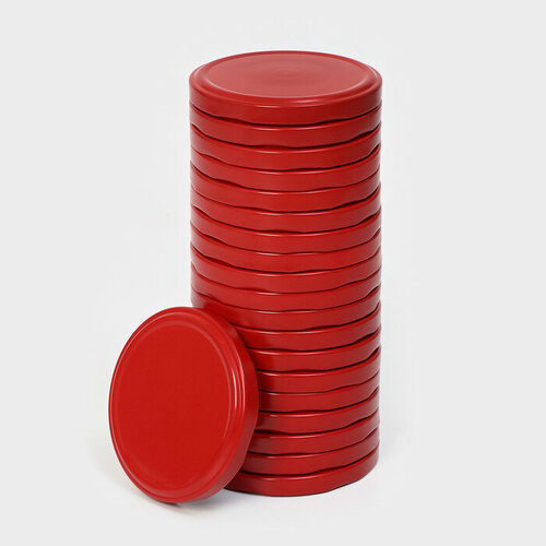Крышка для консервирования Komfi ТО-82 мм цвет красный упаковка 20 шт 860₽