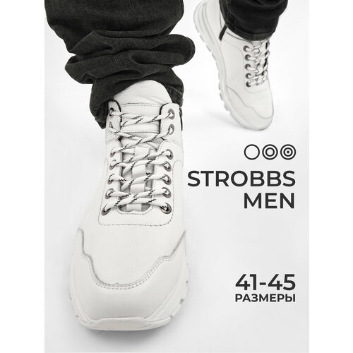 фото Ботинки strobbs, размер 43, белый