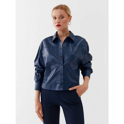 Рубашка Karl Lagerfeld, размер 38 [EU], синий рубашка karl lagerfeld размер 45 бесцветный