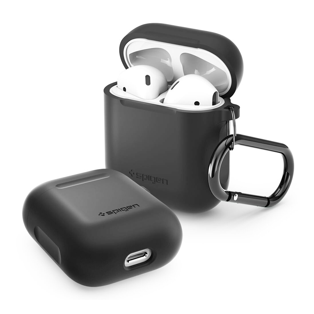 Силиконовый чехол SPIGEN для AirPods - Silicone Fit - Черный - 066CS24808