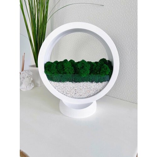 Ваза гипсовая со мхом