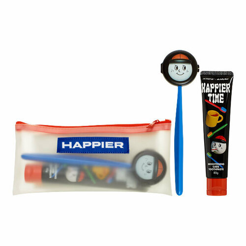 Oh, lollyday X Dentique Travel Kit - Brighteni Дорожный комплект для ухода за полостью рта отбеливающий 1шт