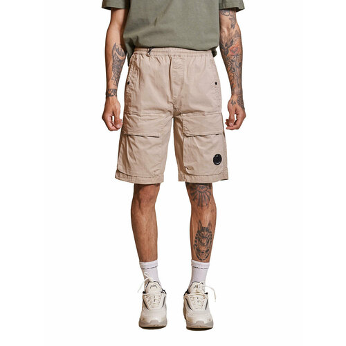 Шорты C.P. Company, размер 48, бежевый мужские шорты c p company stretch sateen cargo garment dyed