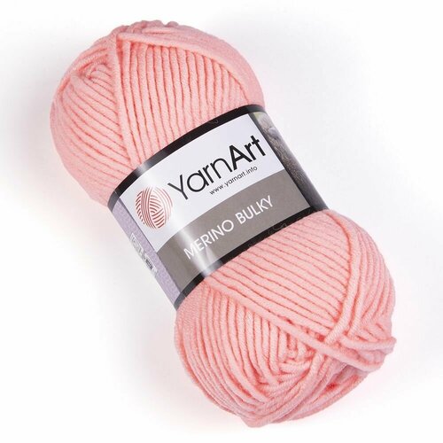 Пряжа Merino Bulky (YarnArt), персик - 565, 30% шерсть, 70% акрил, 5 мотков, 100 г, 100 м.