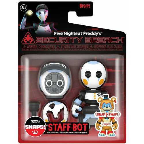 фото Snaps набор фигурка робот-сотрудник аниматроник фнаф со сменой лица funko