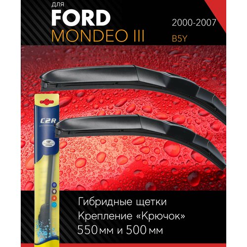2 щетки стеклоочистителя 550 500 мм на Форд Мондео 3 2000-2007, гибридные дворники комплект для Ford Mondeo III (B5Y) - C2R