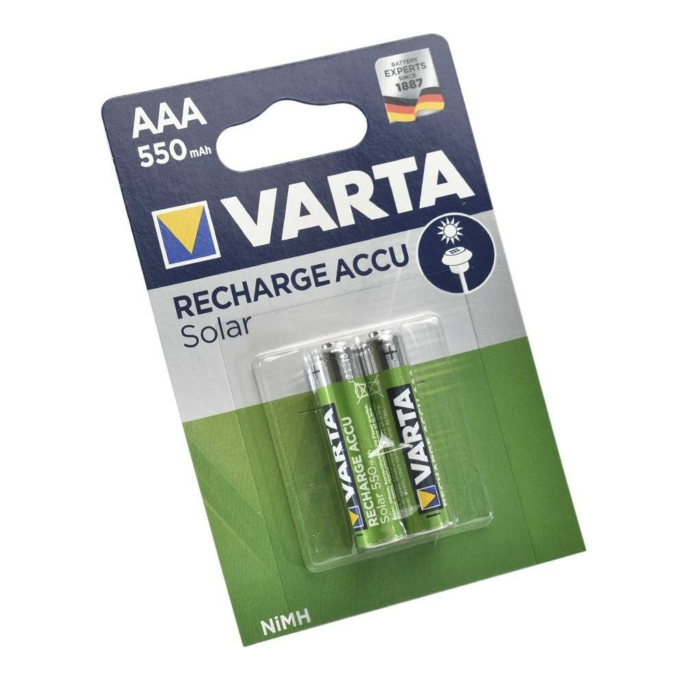 Аккумулятор Varta AAA Recharge Accu Solar 550mAh Ni-Mh BL2 , 2шт.