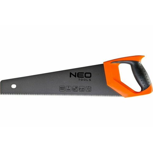 Ножовка по дереву, 400 мм, 7TPI, PTFE, 41-011 ножовка по дереву neo tools 41 116