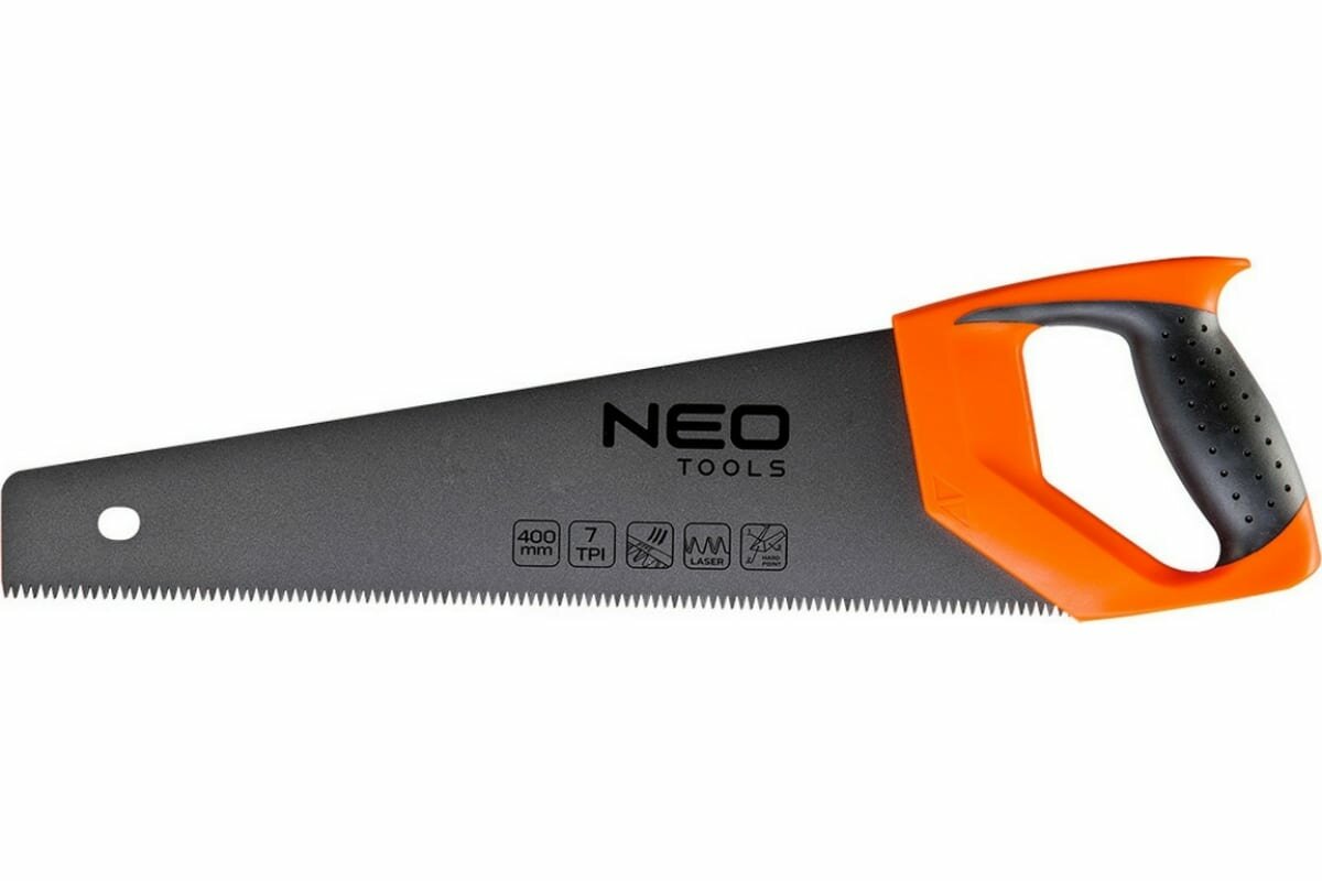 NEO Tools Ножовка по дереву, 400 мм, 7TPI, PTFE 41-011