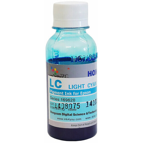 Чернила DCTec пигментные Epson L800 Light Cyan (светло-голубой) 100 мл