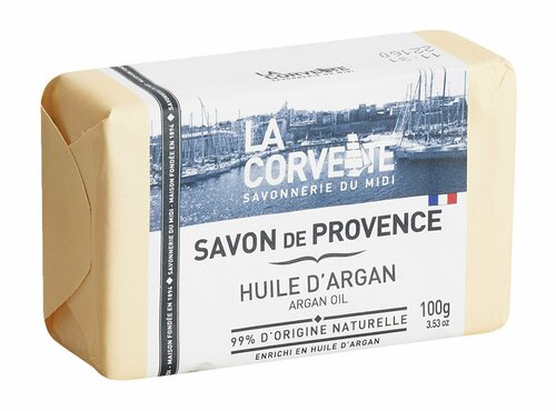 Туалетное мыло с аргановым маслом La Corvette Savon de Provence Huile d Argan