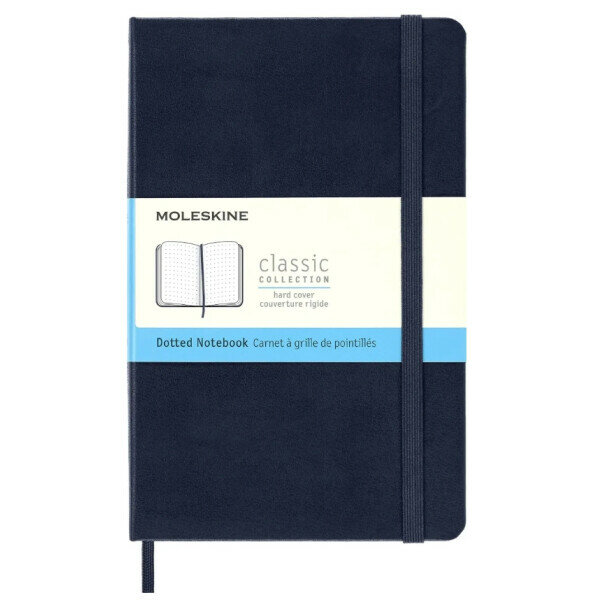 Блокнот Moleskine CLASSIC Medium 115x180мм 240стр. пунктир твердая обложка синий 6 шт./кор. - фото №7