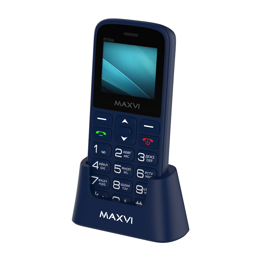 Телефон MAXVI B100DS, синий