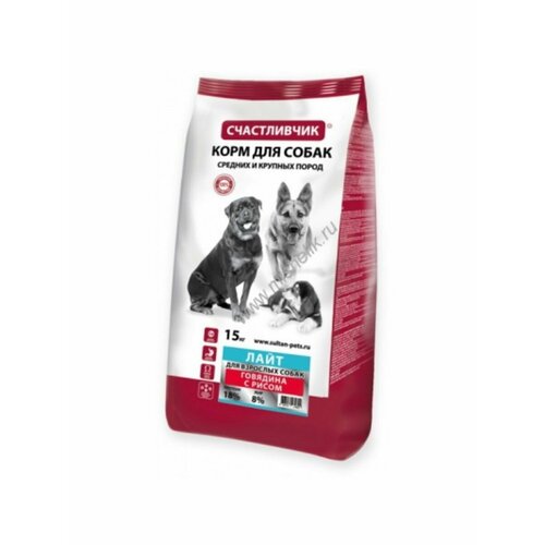Корм для собак говядина 15кг 3140₽
