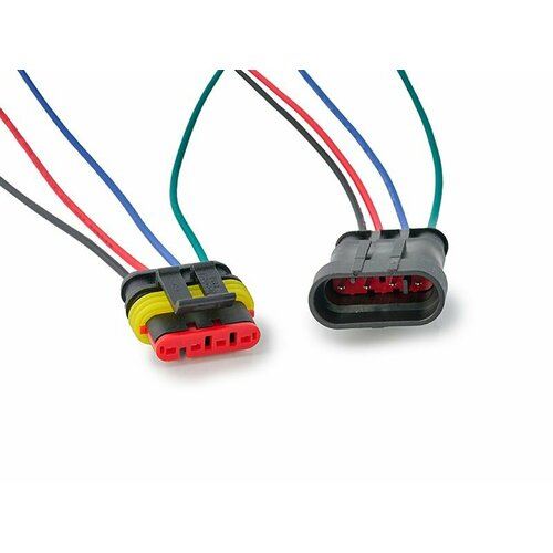 Разъёмы герметичные 4-х контактные с проводами 15см (мама+папа)