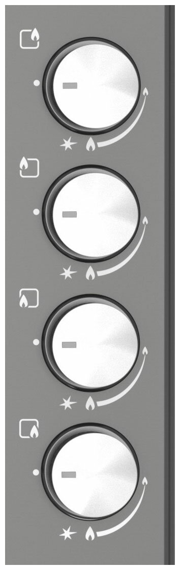 Газовая варочная панель Darina 1T1 BGM341 11 At 59 см, 4 конфорки электроподжиг, антрацит — фото 1