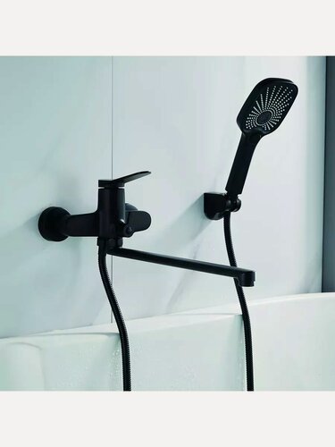 Изображение товара Смеситель для ванны S6222H с душем черный