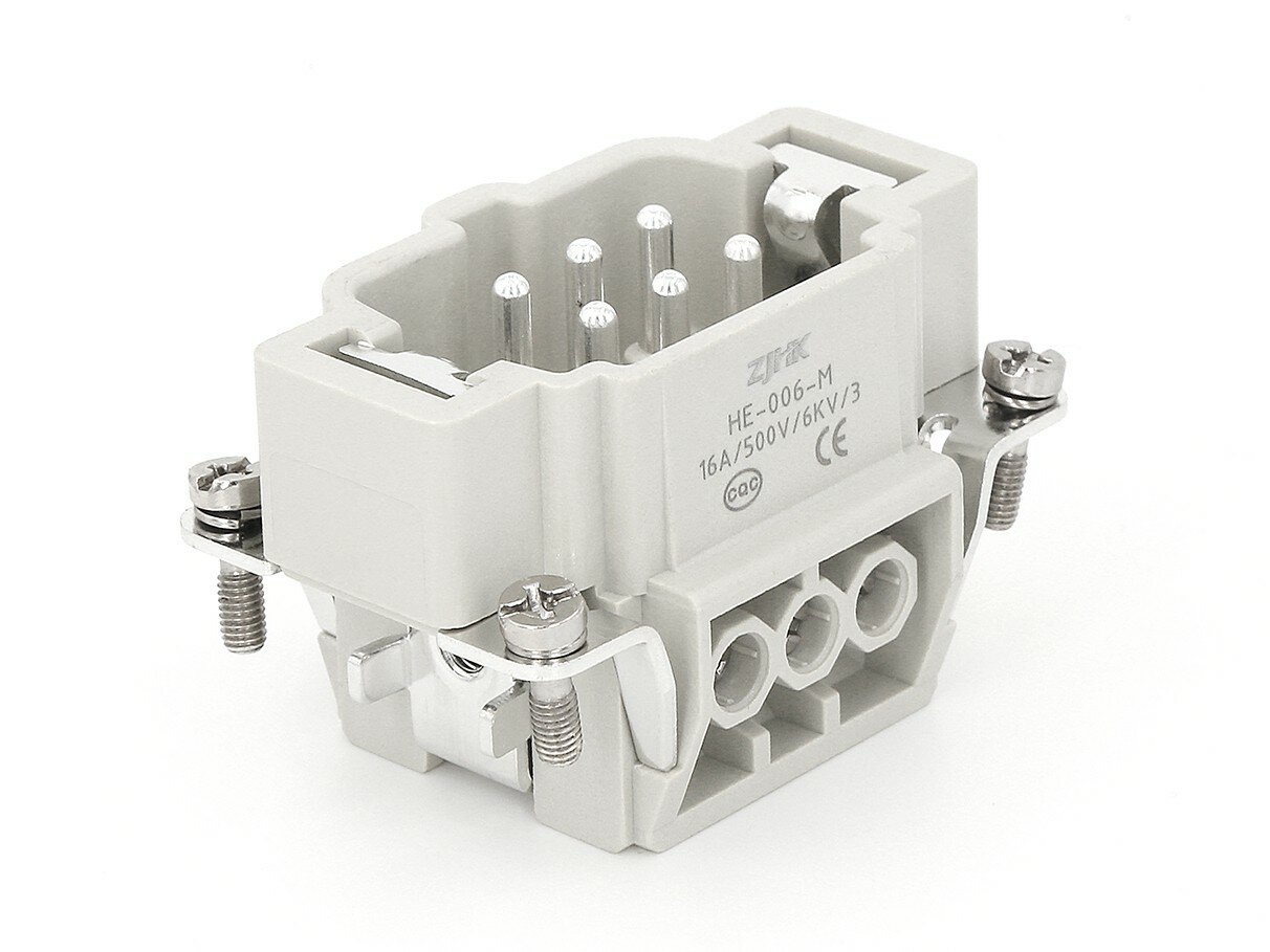 Контактная вставка прямоугольного промышленного разъема ZJHK HE-006-M (09330062601)