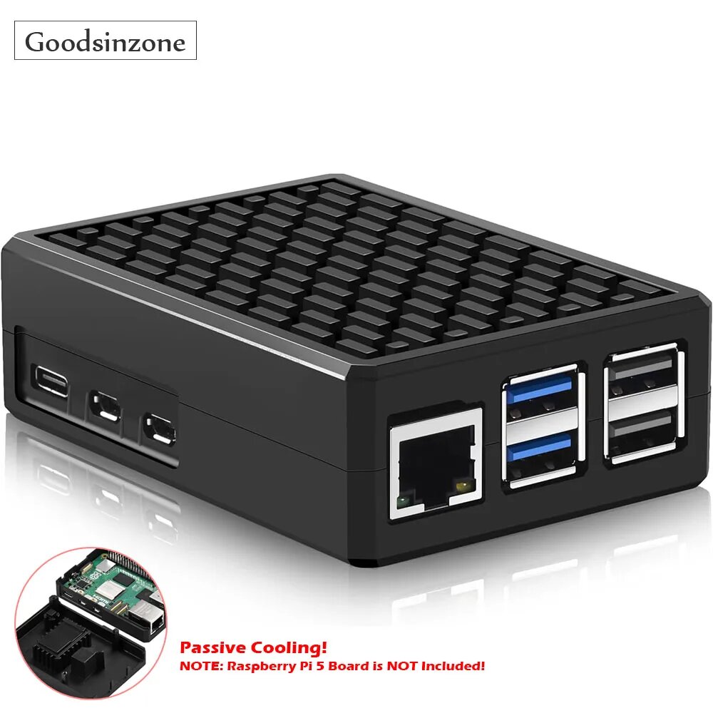 Пассивный охлаждающий чехол Goodsinzone для Raspberry Pi 5, Pi5 Case